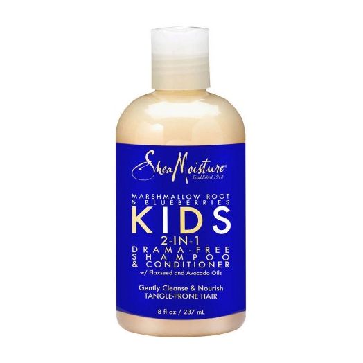 Shea Moisture Marshmallow Root & Blueberries Kids 2-in-1 Drama-Free Shampoo & Conditioner, 8 fl oz