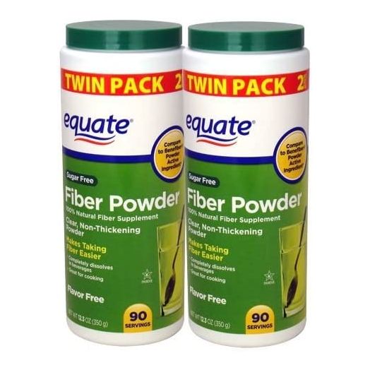 Equate Sugar-Free Fiber Powder - 90 Servings, 12.3 oz (2 Pack)
