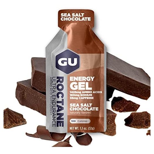 GU Energy Roctane Ultra Endurance Energy Gel, 24-Count Sea Salt Chocolate