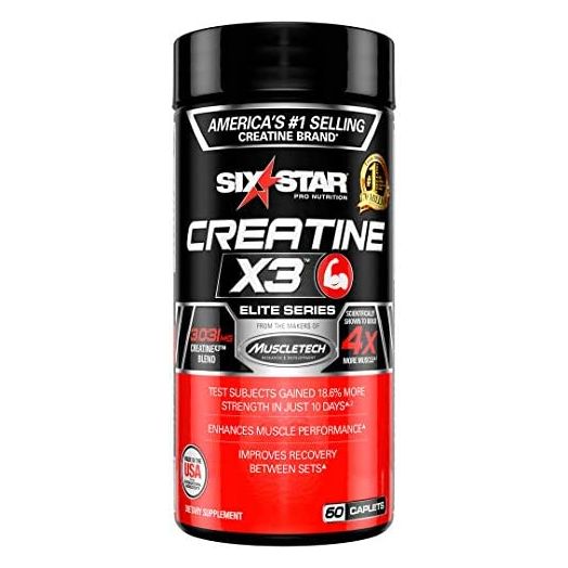 Six Star Creatine Pills, Post Workout X3 Creatine Capsules, Creatine Monohydrate Blend