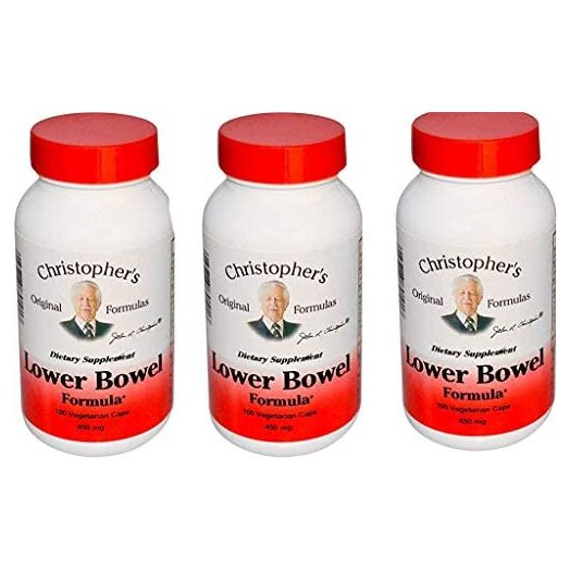 Dr Christopher's Lower Bowel Formula Vegetarian Capsules, 100 Count (Pack of 3)
