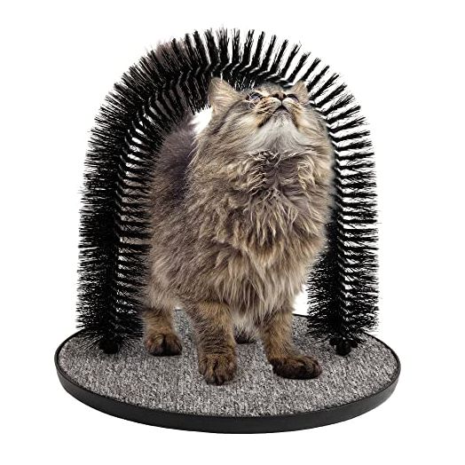 Cat Arch Groomer Self Grooming Cat Back Scratcher Cat Brush Arch Massager Self Groomer Cat Brush Self Cleaning Cat Scratcher Brush Cat Scratcher For Indoor Cats Grooming Arch High Rate