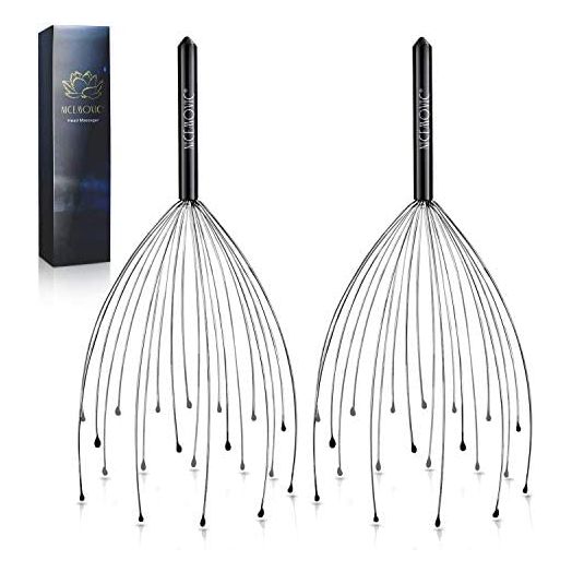 NICEMOVIC Scalp Head Massager with 20 Fingers Scalp Scratcher (2 Pack)