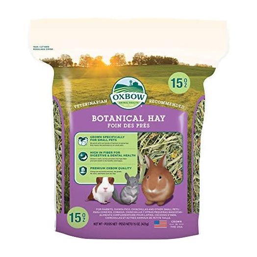 Oxbow Animal Health Oxbow Botanical Western Timothy Hay - All Natural Hay for Rabbits, Guinea Pigs, Chinchillas, Hamsters & Gerbils - 15 oz.