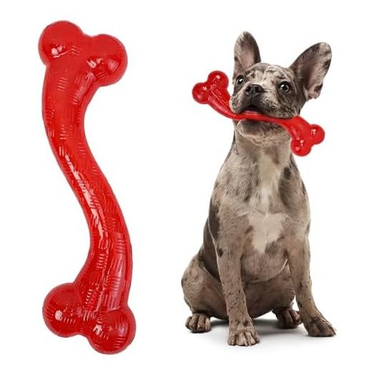 SPOT Play Strong S Bone - Durable TPR, Long Lasting Dog Chew for Aggressive Chewers, Hollow Center to Hide Treats, Virtually Indestructible Toy for Large Dogs & Puppies up to 90lbs - 12 inch