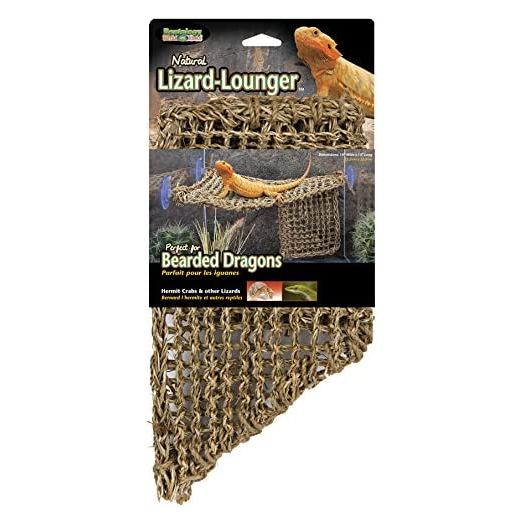 PENN-PLAX Reptology Lizard Lounger Corner Triangle with Ladder– 100% Natural Seagrass Fiber – Great for Bearded Dragons, Anoles, Geckos, and Other Reptiles – Large