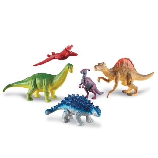 Learning Resources Jumbo Dinosaurs Expanded Set - 5 Pieces, Ages 3+, Dinosaurs for Toddlers, Dinosaurs Action Figure Toys, Kids' Play Dinosaur, Dinosaur toys for kids