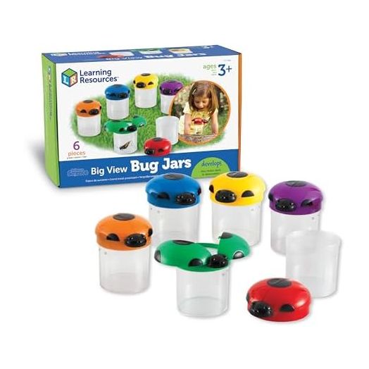 Learning Resources Big View Bug Jar, Outdoor Toys, Science Exploration, Set of 6