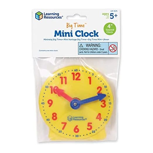 Learning Resources Smart Pack 4" Clock , Yellow
