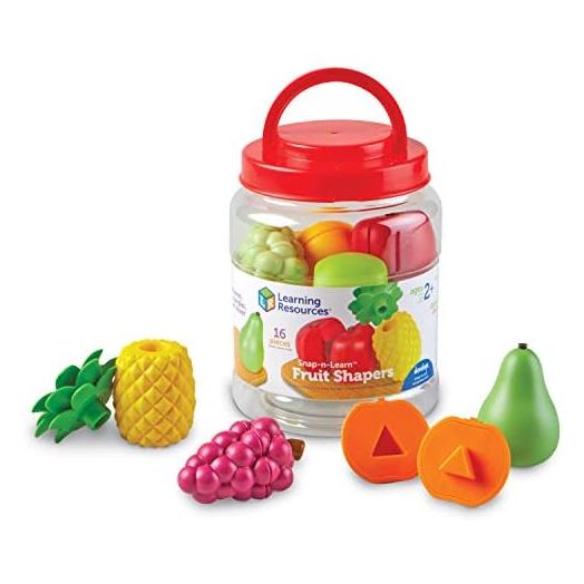 Learning Resources Snap-n-learn Fruit Shapers,Fine Motor Toy for Toddlers, Ages 2+