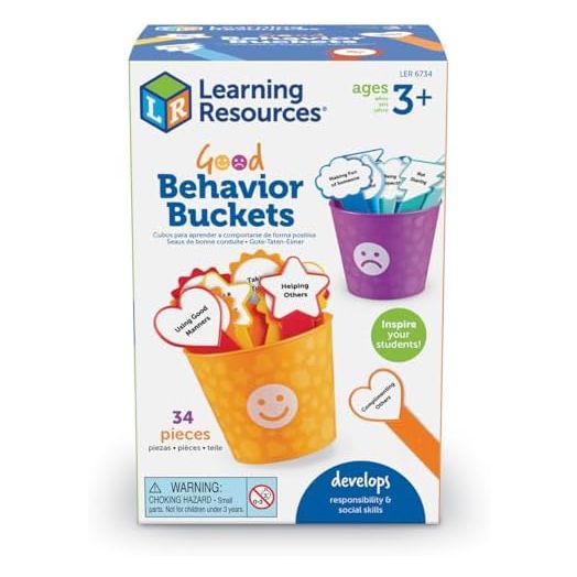 Learning Resources Good Behaviour Buckets, Social Emotional Toy, Preschool Toy, Ages 3+, Multi