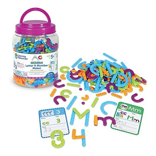 Learning Resources Skill Builders! Letter & Number Maker Classroom Set, 200 Pieces, Age 5+, Teacher Supplies, Learning Numbers Toys for School, Medium