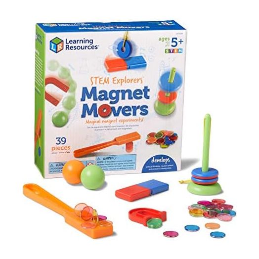 Learning Resources STEM Explorers -Ages 5+, Magnet Movers, Critical Thinking Skills, STEM Certified Toys, Magnets Kids,Magnet Set,Back to School Supplies,39 Pieces