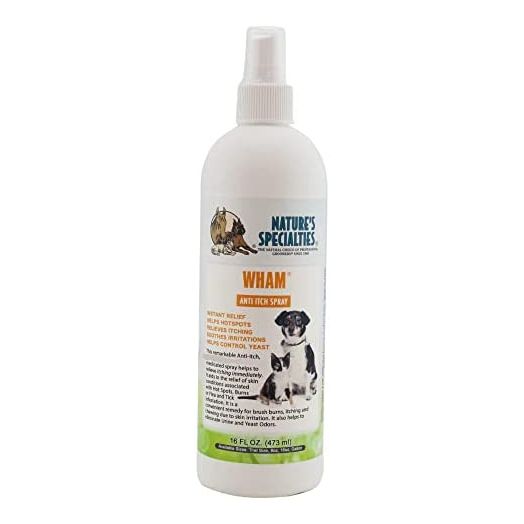 Nature's Specialties Anti-Itch Medicated Dog Spray for Pets, Ready to Use, Made in USA, Wham Anti-Itch, 16oz