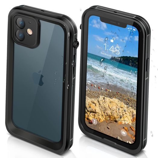 iPhone 12 Case Dropproof, Waterproof Durtproof Snowproof 360-degree Protection Case with Self-contained Protective Film,6.1 inch (5G).Gray