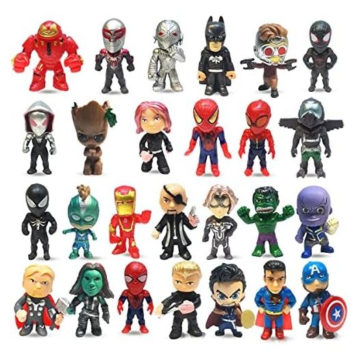 YINGCHENG 26 Pieces Superhero Mini Action Figures Sets for Boys Titan Hero Series Small Super Hero Sets,Ornaments Toys Supplies,Birthday Party Gifts Cupcake Toppers Decoration