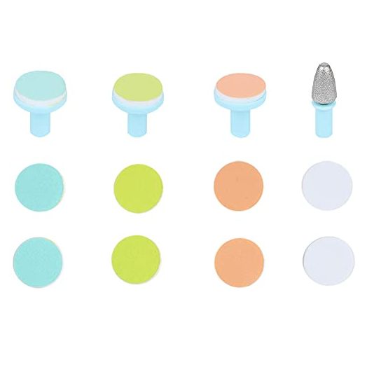 Fansidi Electric Baby Nail File Replacement Pads- Electric Baby Nail Trimmer Clipper Sandpaper Pads (Blue)