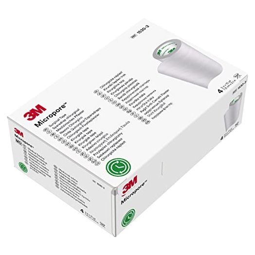3M™ Micropore™ Surgical Tape 1530-3, 3 inch x 10 yard (7,5cm x 9,1m), 4 rolls/box