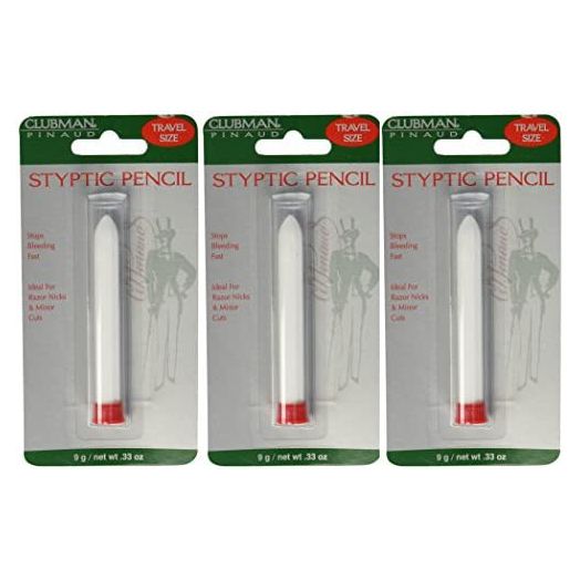 Clubman Pinaud Styptic Pencil Travel Size .33 oz (Pack of 3)