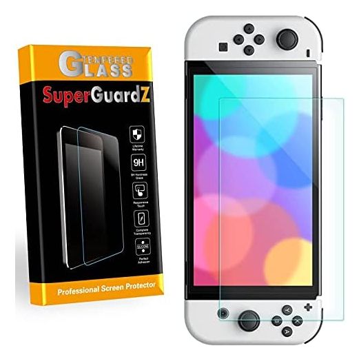 S.G for Nintendo Switch OLED (2021) Screen Protector Tempered Glass Anti Blue Light, Eye Protection, SuperGuardZ, HD Clear, Anti-Scratch, Anti-Shock