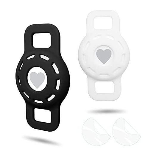 WHALEZON Airtag Cat Collar Holder, Small Air Tag Dog Collar Holder Compatible with Apple Tag, Anti-Lost Pet Tracker Case Fit on Puppy Collars 3/8" 5/8"