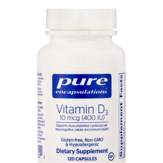 Pure Encapsulations Vitamin D3 400 IU - 120 Capsules