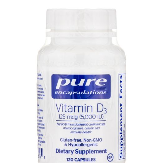 Pure Encapsulations Vitamin D3 125 mcg (5,000 IU) - 120 Capsules