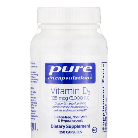 Pure Encapsulations Vitamin D3 125mcg (5,000 IU) - 250 Capsules