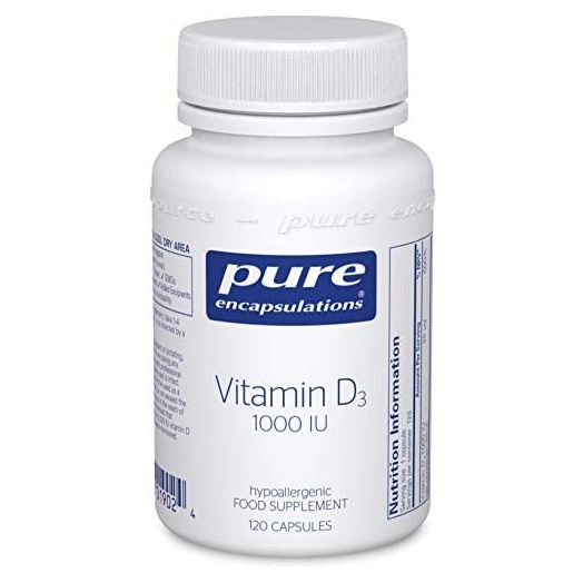 Pure Encapsulations Vitamin D3 25 mcg (1,000 IU) | Supplement to Support Bone, Joint, Breast, Prostate, Heart, Colon, and Immune Health* | 120 Capsules