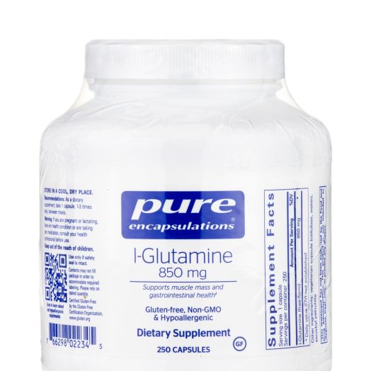 Pure Encapsulations L-Glutamine 850 mg - 250 Capsules