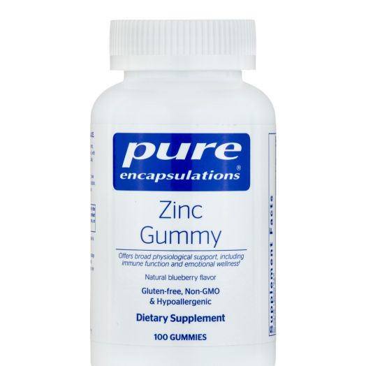 Pure Encapsulations Zinc Gummy, Natural Blueberry Flavor - 100 Gummies