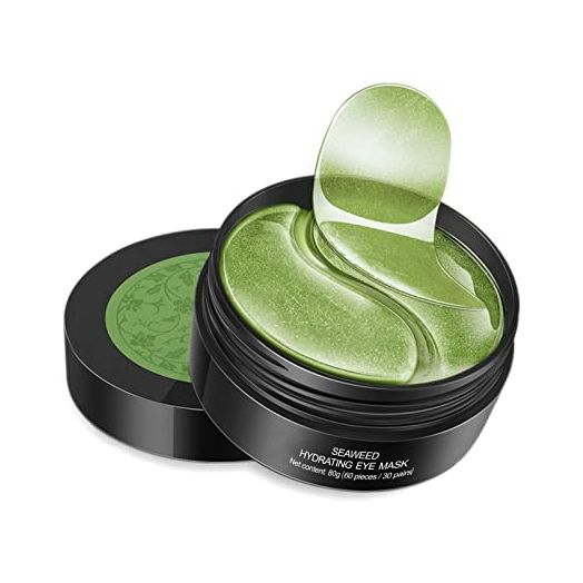Seaweed Under Eye Masks, YiJiaBa Eye Lines And Moisturizing Eye Patches, Moisturizing, Nourishing, Improving Eye Bags, Dark Eye Circles, Under Eye Gel Pads with Collagen Hyaluronic Acid(30 Pairs)