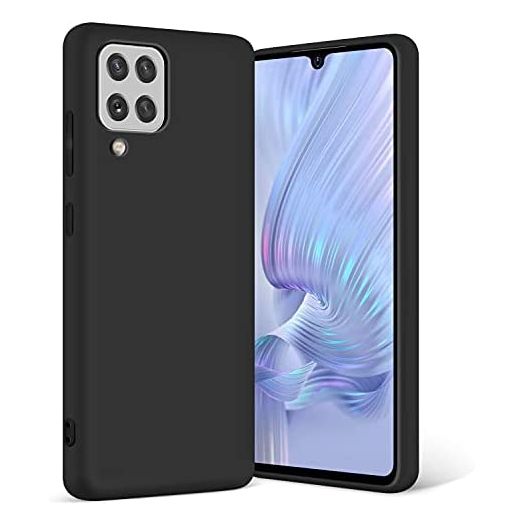 Boaixiaen Samsung Galaxy A42 5G Case, Liquid Silicone Slim Soft TPU Fit Full Body Protection Shockproof Phone Cover for Galaxy A42 5G 6.6" (Black)