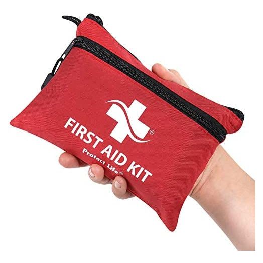 First Aid Kit - 100 Piece - Small First Aid Kit for Camping, Hiking, Backpacking, Travel, Vehicle, Mini 1st Aid kit for Outdoors - Emergency & Medical Supplies