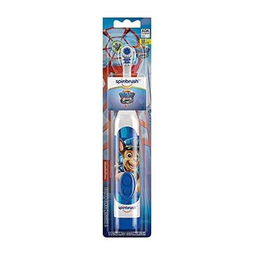 Paw Patrol Arm & Hammer Kids Spinbrush, Soft, Electric Battery Toothbrush, 1 ct, Character May Vary