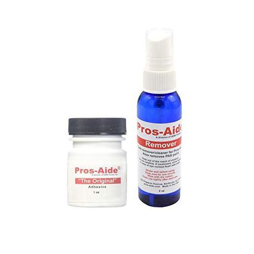 Pros-Aide The Original Adhesive 1 oz with Remover Cleaner Spray 2 oz Set by ADM Tronics for Movie FX Make-up and Professional Prosthetic Applications