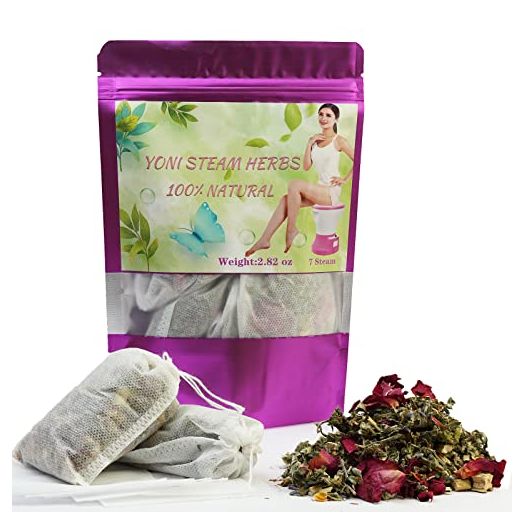 Yoni Steam Herbs for Cleansing and Tightening, 3.17 oz (7 Steams with Filter Bag) V Steaming Herbs, Organic Vaginal Steam Yoni Steaming Herbs, V Steam Kit | V Steam Herbs Tone & Rejuvenate for Women