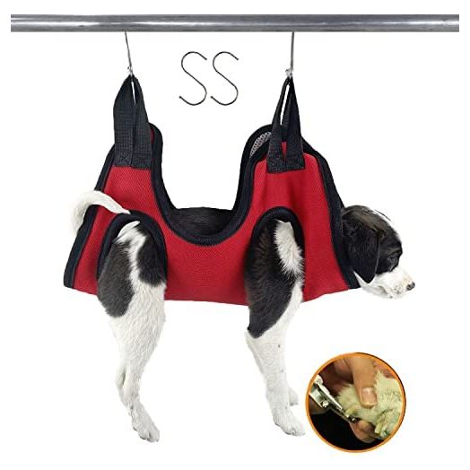 Infantmania Pet Grooming Hammock Trim Nails, Hair, Clean 2 in 1 Dry Towel and Hammock Restraint Bag for Cats and Dogs