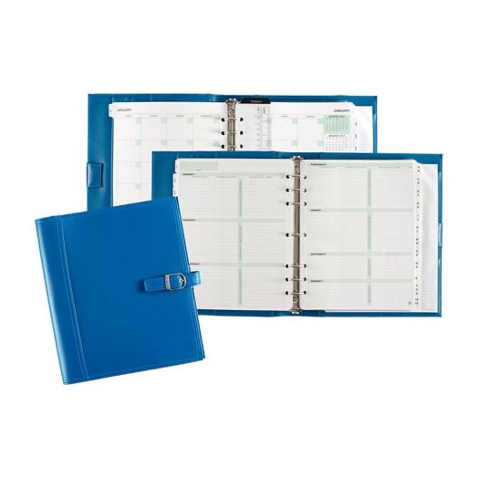 Day-Timer Solstice Faux Leather Starter Set Folio Size, Teal