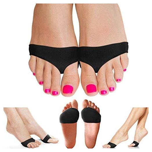 Copper Compression Metatarsal Pads for Women & Men - Copper Infused Foot Pads for Ball of Foot - Gel Cushions for Pain, Calluses, Bunions, Corns, Morton Neuromas, Sesamoiditis - Fit for Heels & Shoes