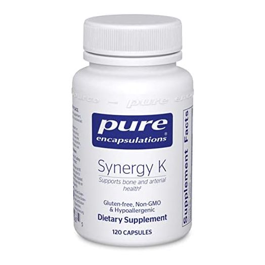 Pure Encapsulations Synergy K | Supplement with Vitamin K1, K2, and D3 to Support Bones, Blood Vessels, Vascular Elasticity, and Calcium Utilization* | 120 Capsules