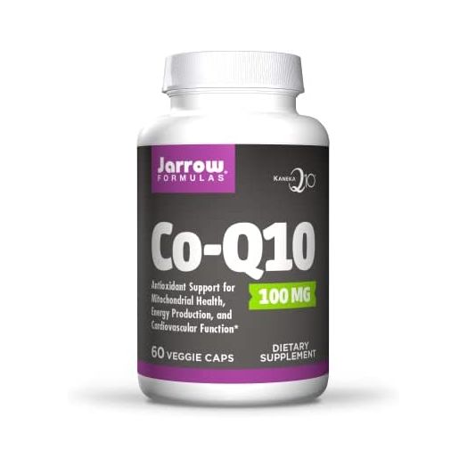 Jarrow Formulas Co-Q10 100 mg - 60 Veggie Caps - Antioxidant Support for Mitochondrial Health, Energy Production & Cardiovascular Function - Up to 60 Servings