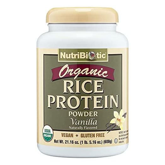 NutriBiotic Organic Rice Protein Powder, Vanilla, 1 Lb. 5 Oz
