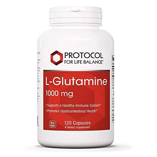 Protocol L-Glutamine 1000mg, Amino Acid, Muscle Tissue, Gut Health, Immune Health, 120 Veg Caps