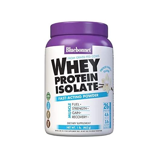 Bluebonnet Nutrition Whey Protein Isolate Powder, 14 Serving, Vanilla, 1 lb