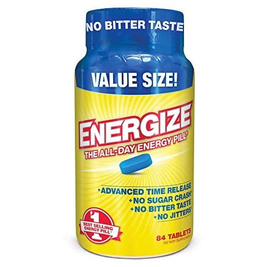 iSatori Energize Caffeine Pills - Fast Acting Energy Pill - Healthy Focus & Nootropic Brain Supplement - Improved Alertness and Clarity, Preworkout for Men & Women - All Day Energy, No Jitters, No Crash - 84 Time Released Tablets