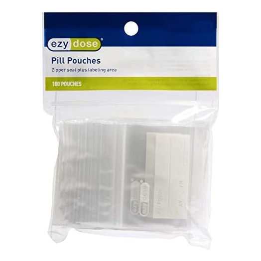Ezy Dose Pill Packs | Pill and Vitamin Organizer Pouches | 100 Count | Disposable