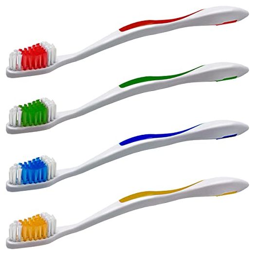 100 Pack Toothbrush Standard Classic Medium Soft Toothbrush Bulk Individually Wrapped