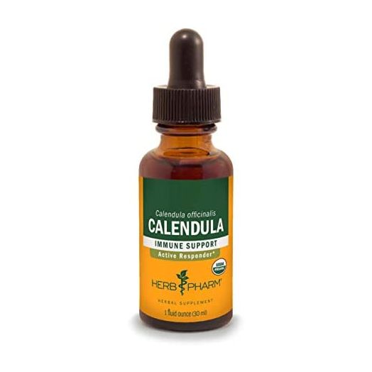 Herb Pharm Certified Organic Calendula Liquid Extract for Minor Pain Support - 1 Ounce