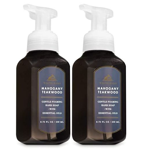 White Barn by Bath & Body Works Gentle Foaming Hand Soap in Mahogany Teakwood (2 Pack)